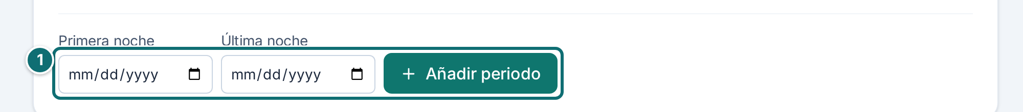 Mi anuncio, precios: añadir un periodo de temporada alta