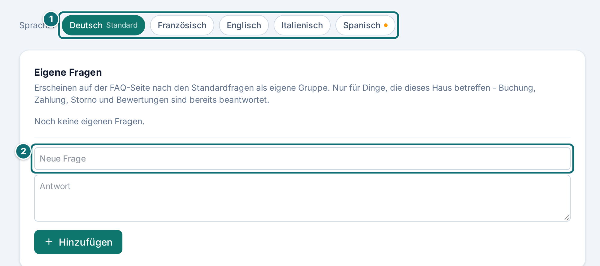 Mein Inserat, FAQ: Eigene Fragen
