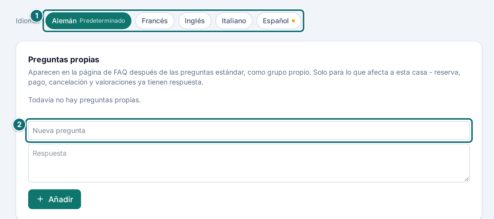 Mi anuncio, FAQ: preguntas propias
