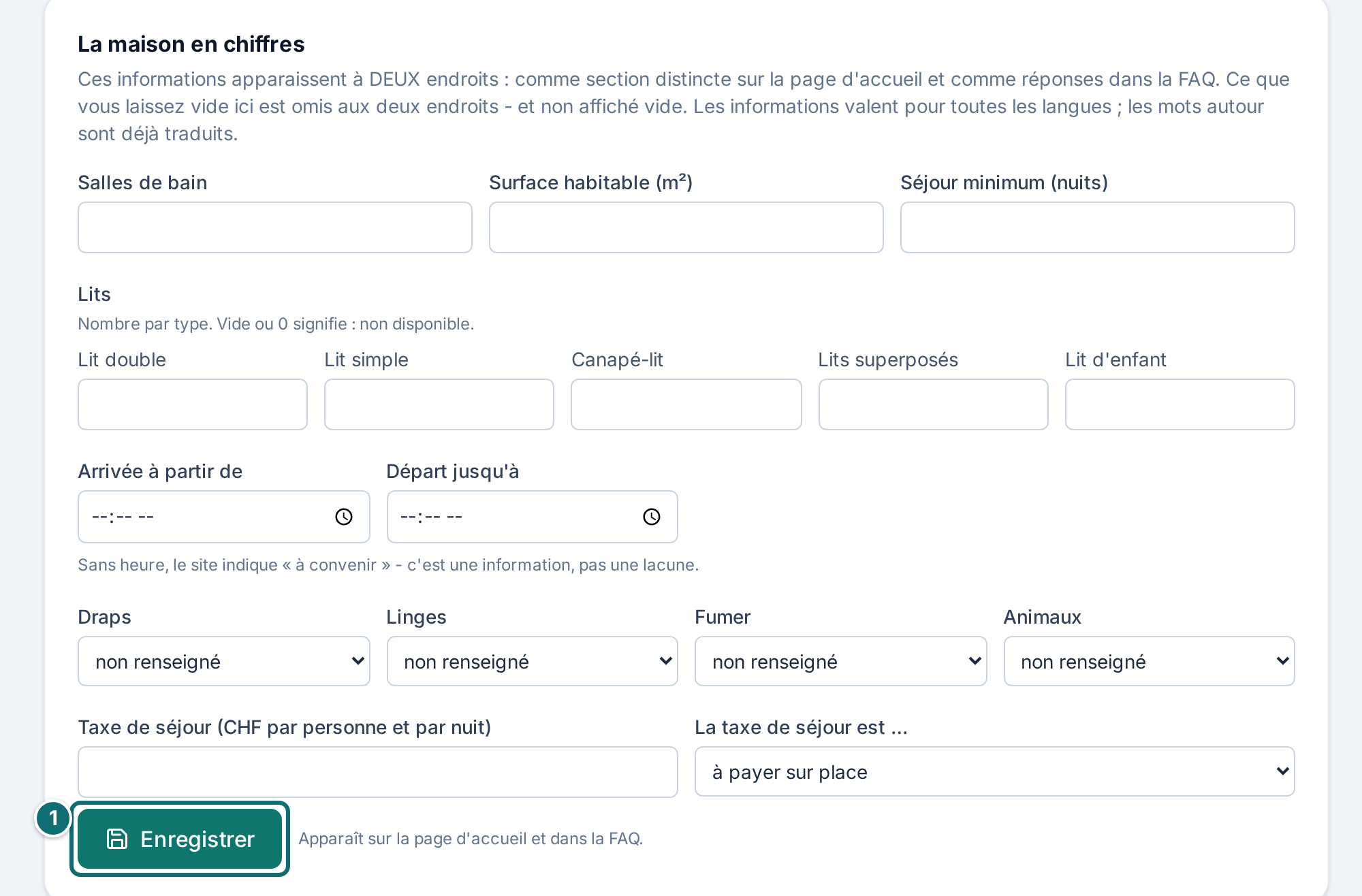 Mon annonce, FAQ : La maison en chiffres