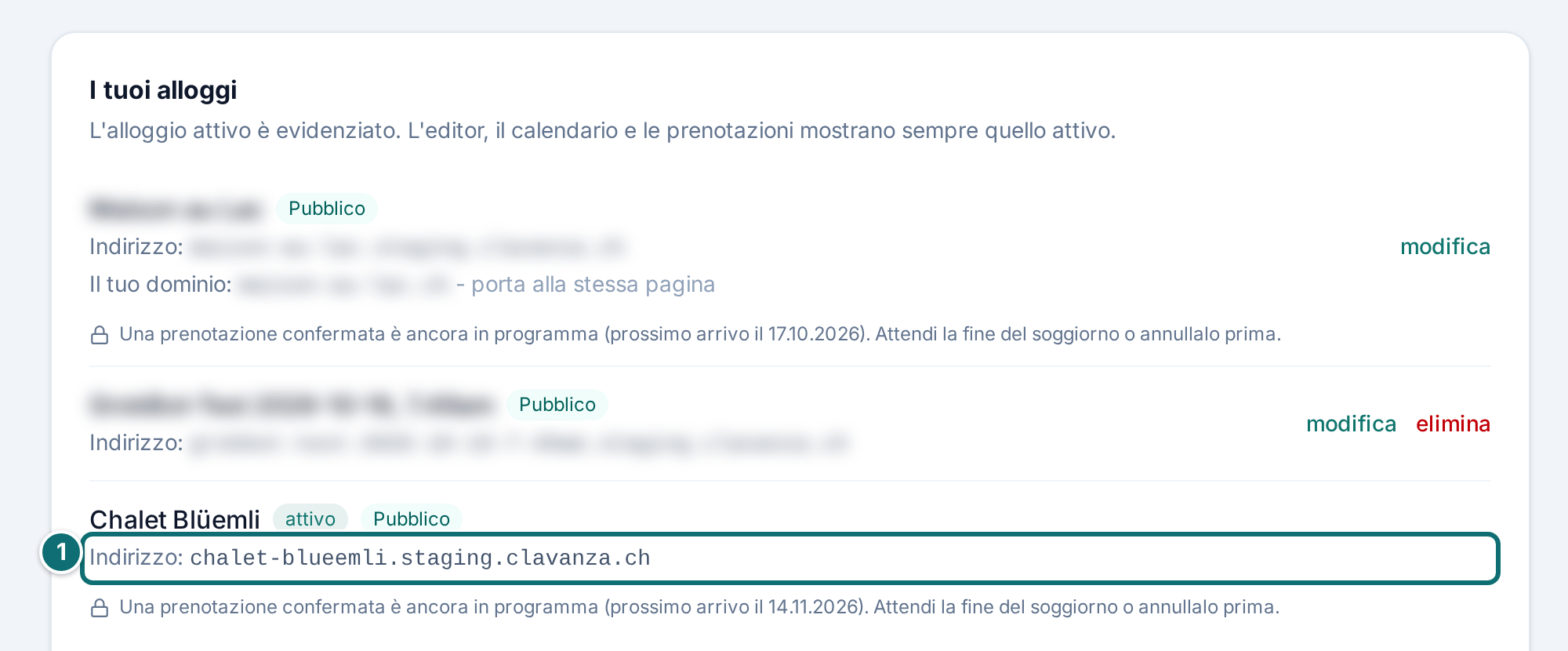 Indirizzo web e dominio proprio dell'alloggio