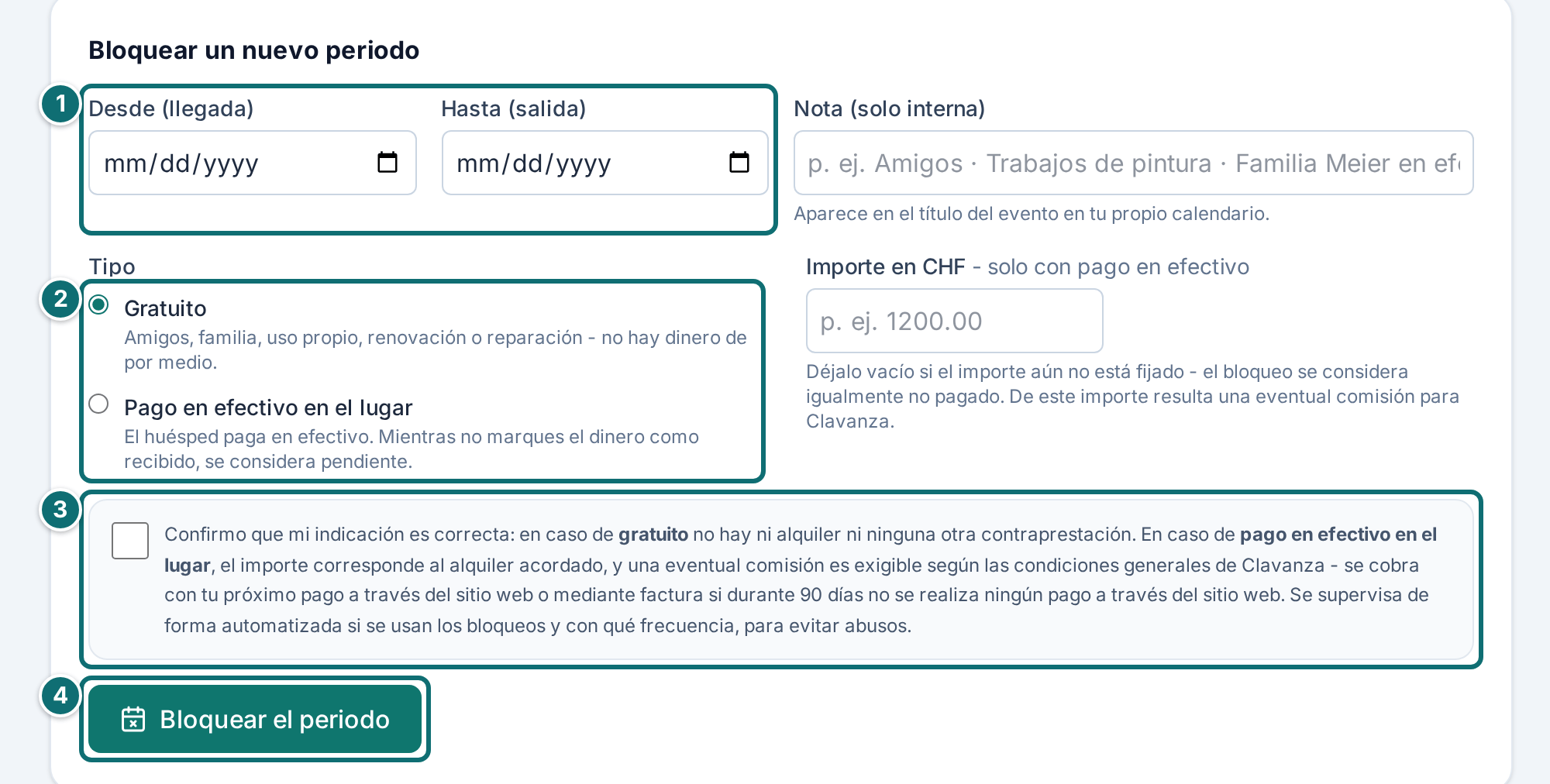 Bloqueos: bloquear un periodo nuevo