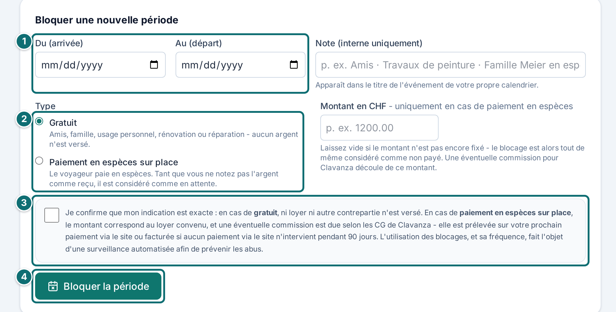 Blocages : bloquer une nouvelle période