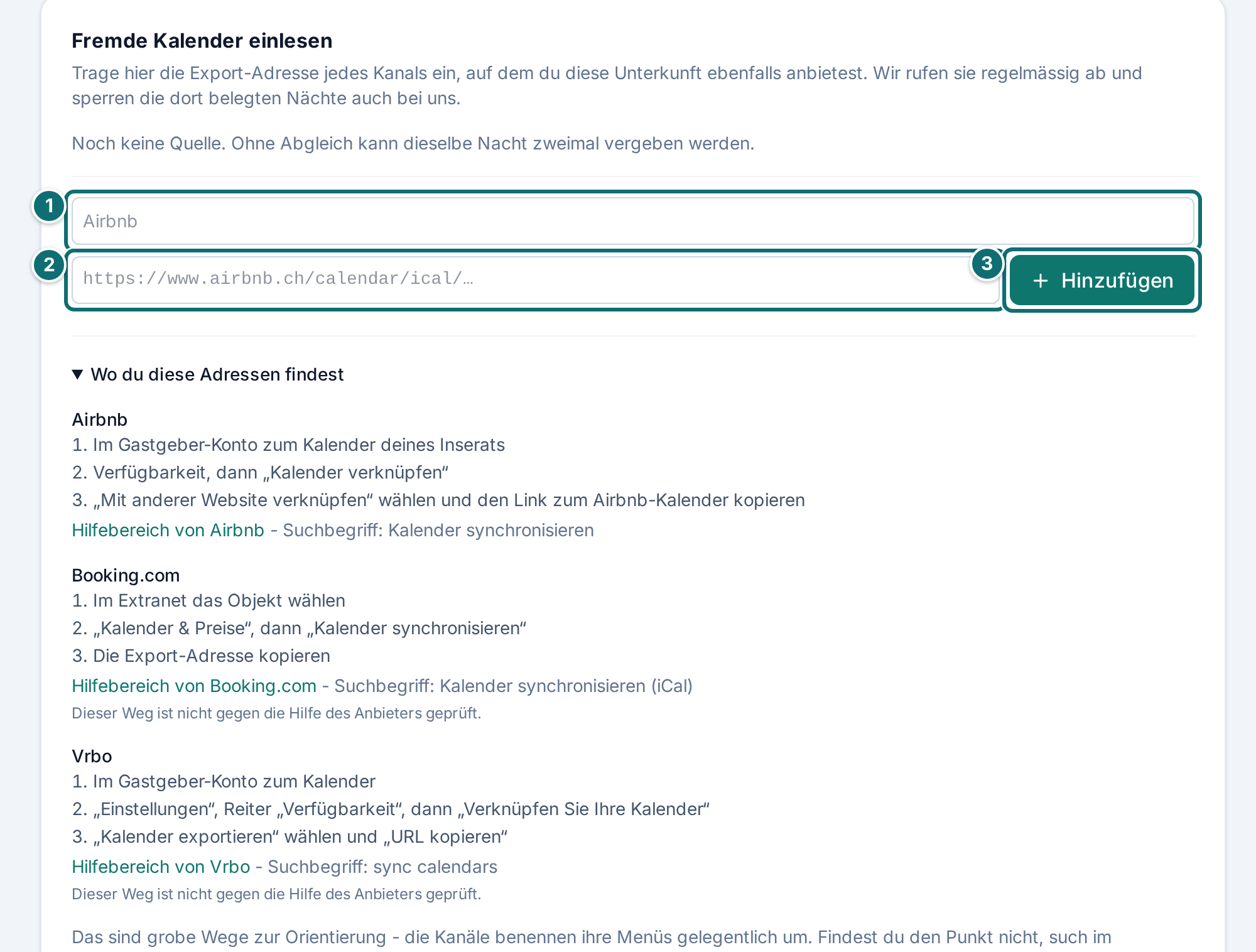 Kalenderabgleich: fremden Kalender einlesen