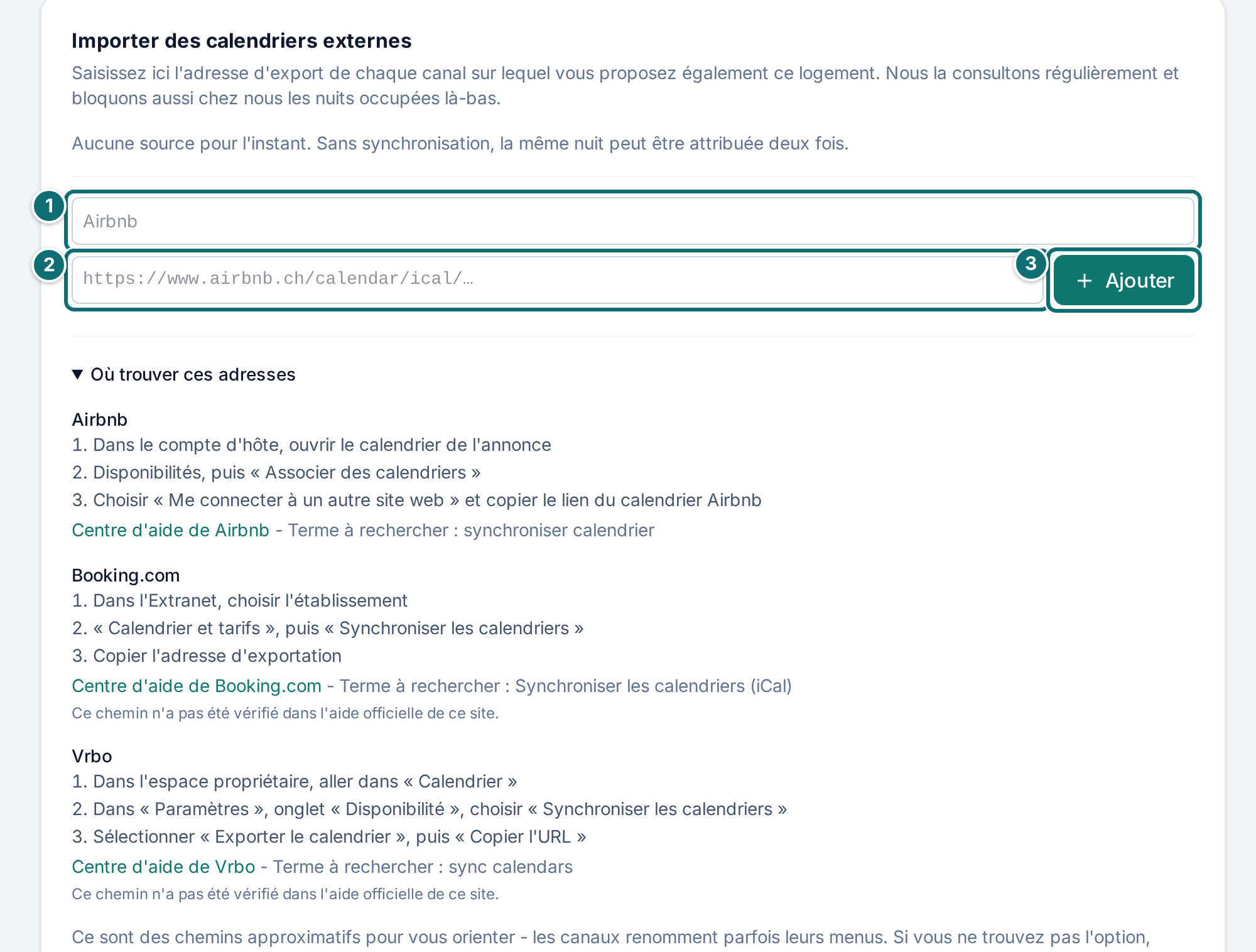 Synchronisation du calendrier : lire un calendrier étranger
