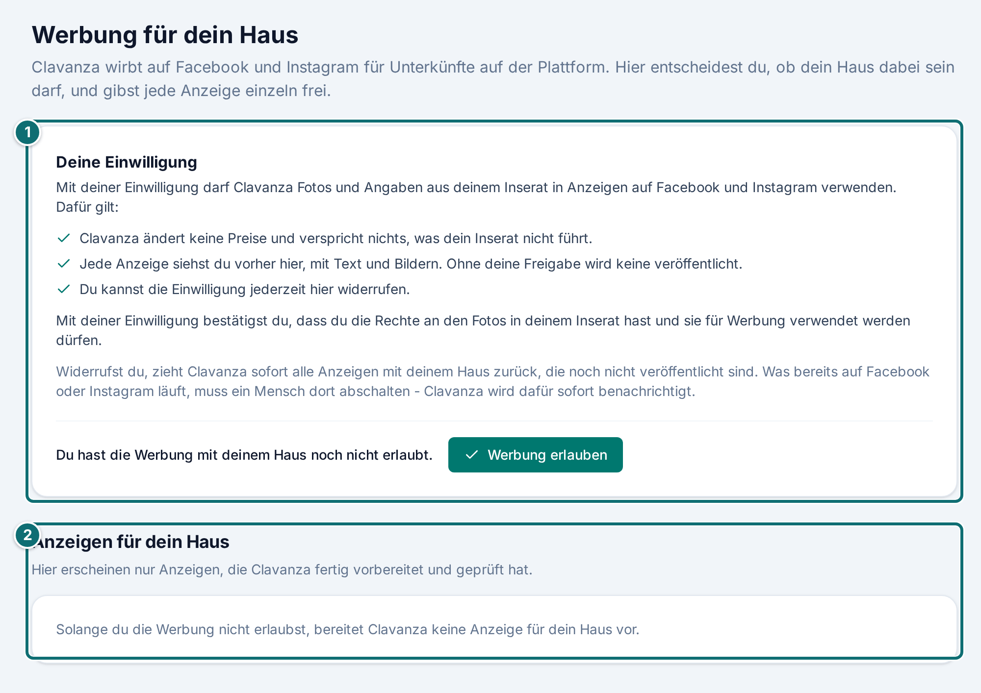 Werbung für dein Haus